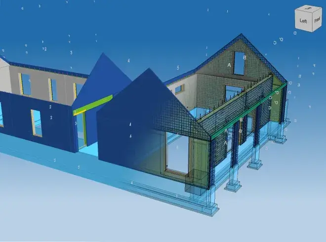 Individuāls projekts Individuāls betona mājas projekts no gaisa