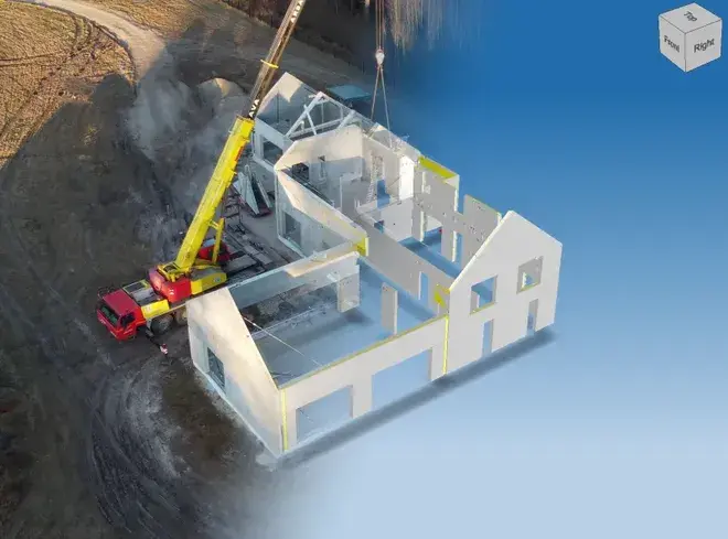 Sienu elementi Betona sienu elementu montāža būvlaukumā