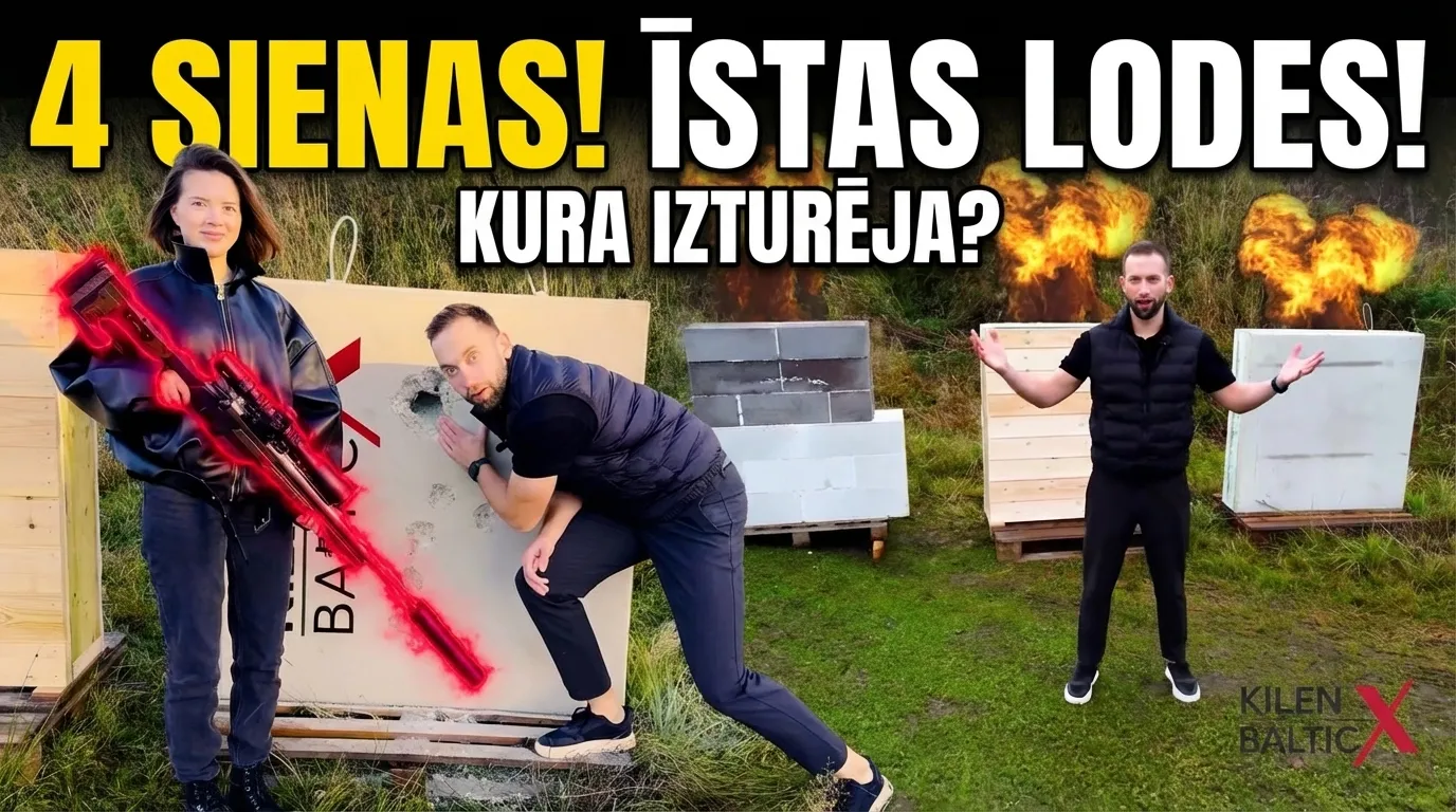 Ložu tests ar dažāda kalibra ieročiem